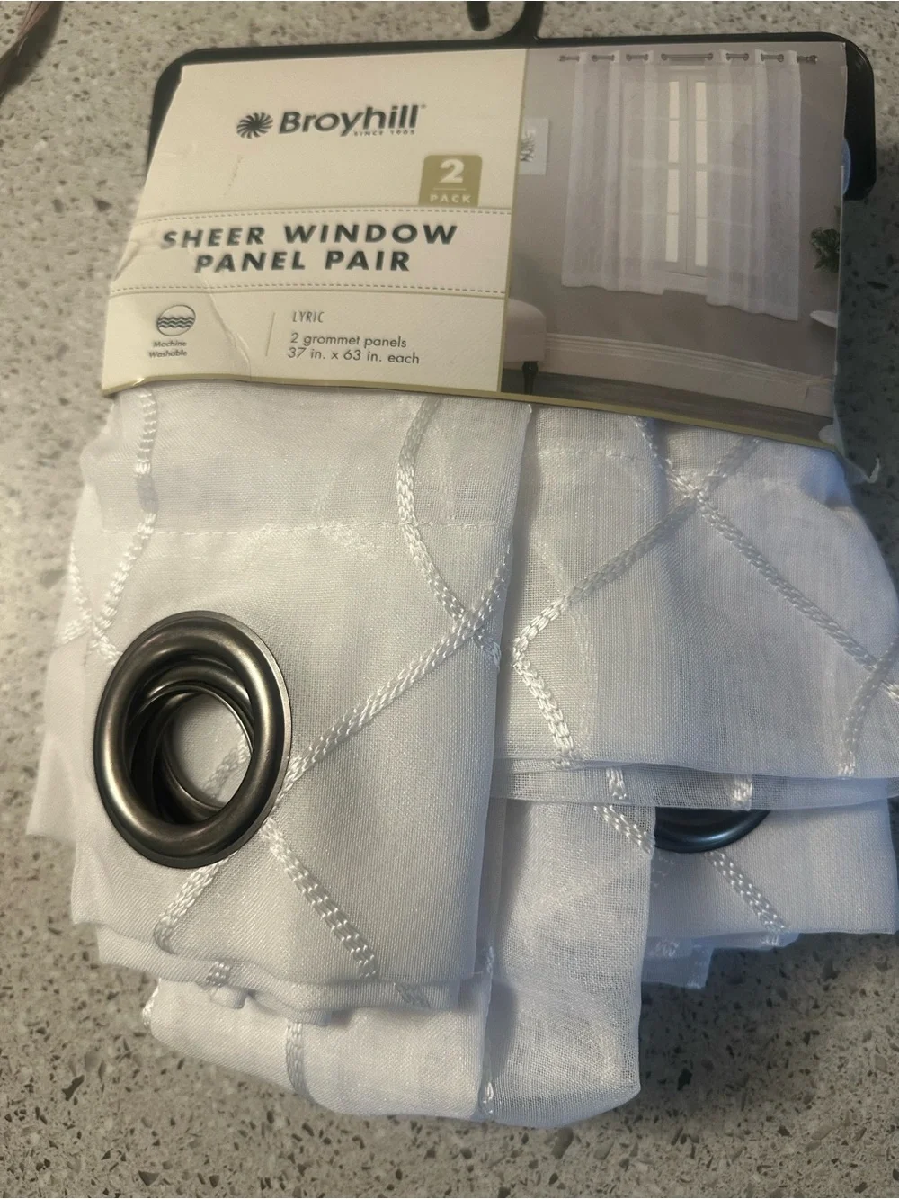 Broyhill Sheer Window Panel Pair in White